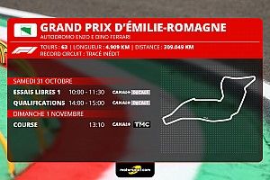 GP d'Émilie-Romagne F1 - Programme TV et guide d'avant-course