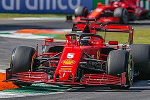 Vettel says Ferrari's car a "handful" to drive at Monza