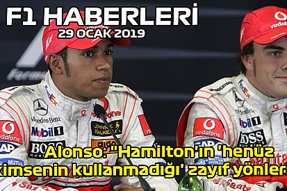 Video: Alonso: "Hamilton'ın zayıf yönleri var'' - 29 Ocak Çarşamba F1 ve Motor Sporları Haberleri