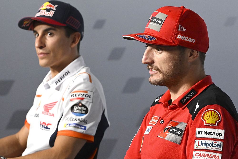 Marc Marquez, Repsol Honda Team, et Jack Miller, Ducati Team, en conférence de presse