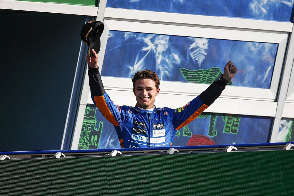 Podio: segundo lugar Lando Norris, McLaren
