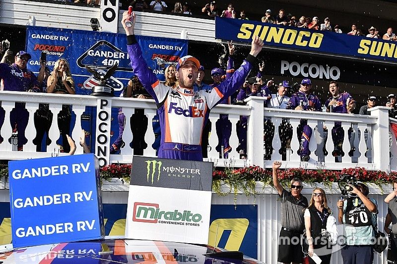 Race Winner Denny Hamlin, Joe Gibbs Racing