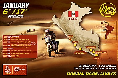 El Dakar revela su recorrido para 2019