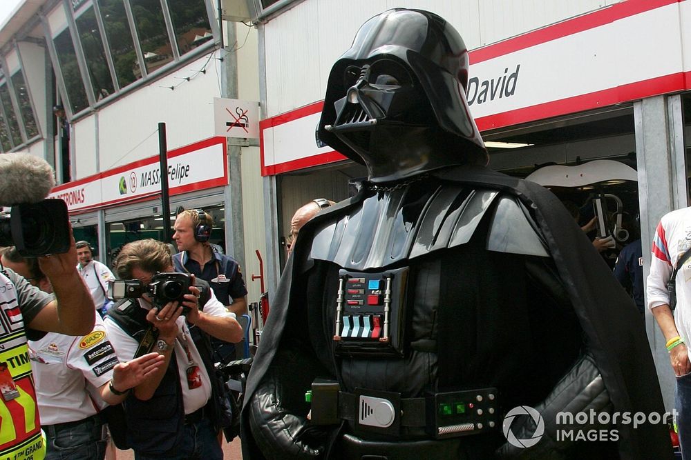 Darth Vader in the pits
