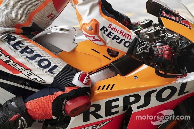 Le réservoir de la moto de Jorge Lorenzo, Repsol Honda Team