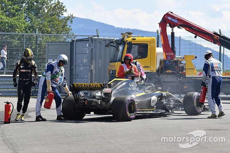 Nico Hulkenberg, Renault Sport F1 Team R.S. 18 après son abandon