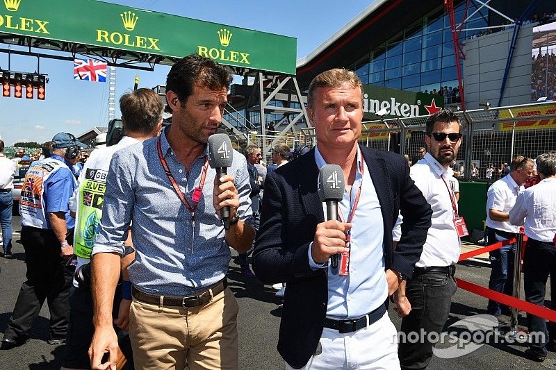 Mark Webber, en David Coulthard, Channel 4 F1 op de grid