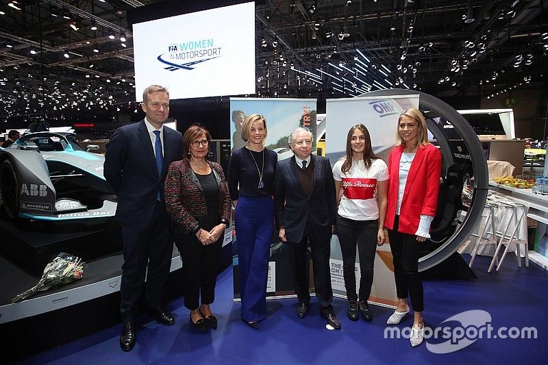 Peter Sørensen, Michèle Mouton, Susie Wolff, Tatiana Calderón, Jean Todt, Nicki Schields