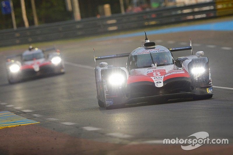 #8 Toyota Gazoo Racing Toyota TS050: Sébastien Buemi, Kazuki Nakajima, Fernando Alonso, #7 Toyota Gazoo Racing Toyota TS050: Mike Conway, Kamui Kobayashi, Jose Maria Lopez