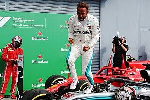 Hamilton le arruinó la fiesta a Ferrari en Italia