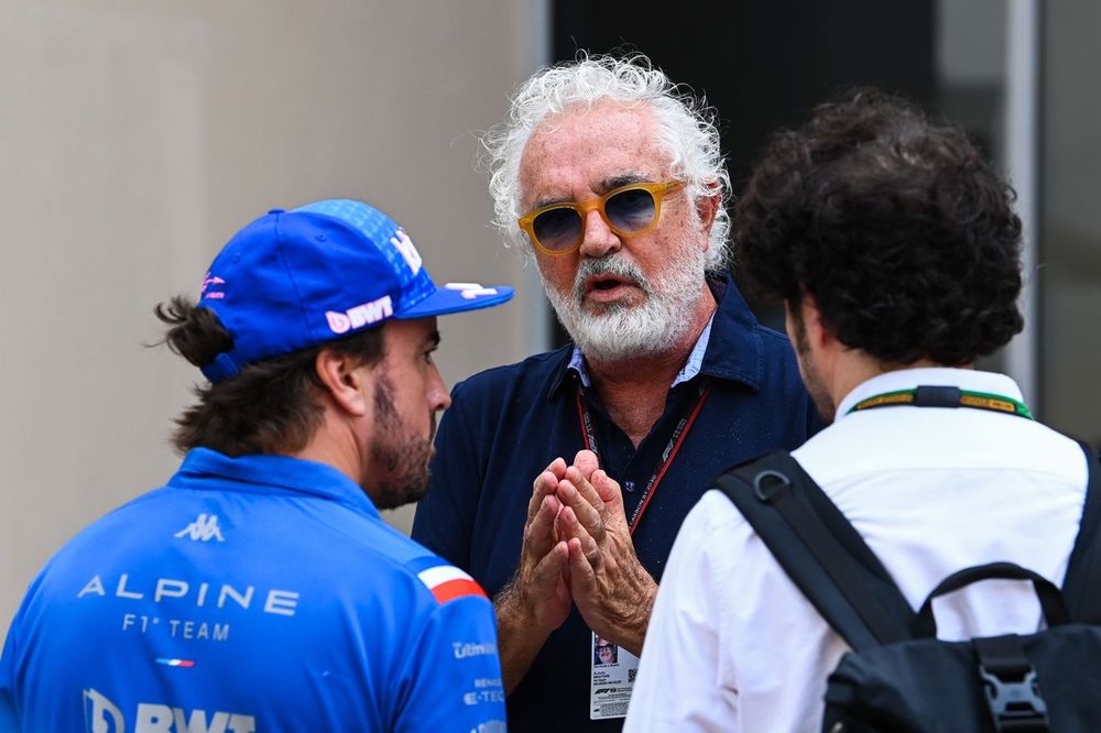 Flavio Briatore and Fernando Alonso, Alpine F1 Team