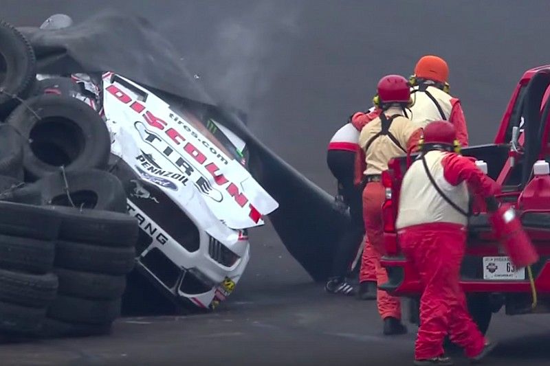 Keselowski critical of wall's "atrocious angle" after crash