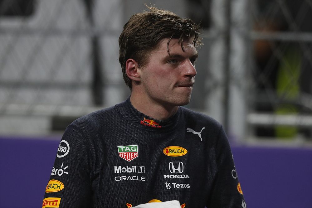 Max Verstappen, Red Bull Racing, in Parc Ferme after crashing out at the end of Q3