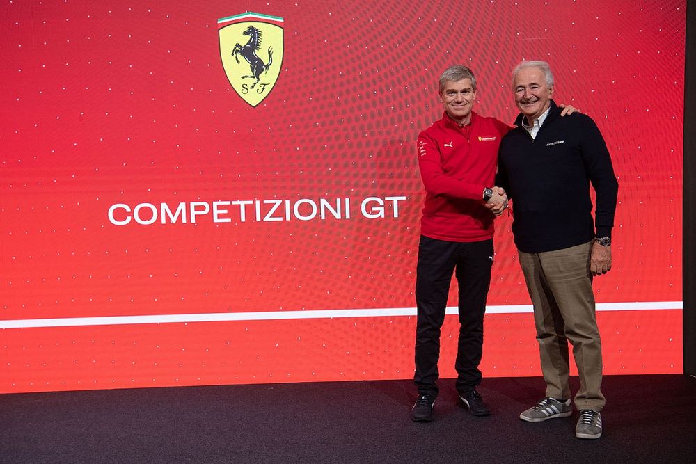 Antonello Coletta, Responsabile Corse Clienti e Competizioni GT della Ferrari con Hugues de Chaumac di ORECA