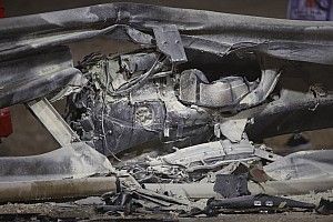 GALERIA: A batida e a explosão do carro de Grosjean no Bahrein