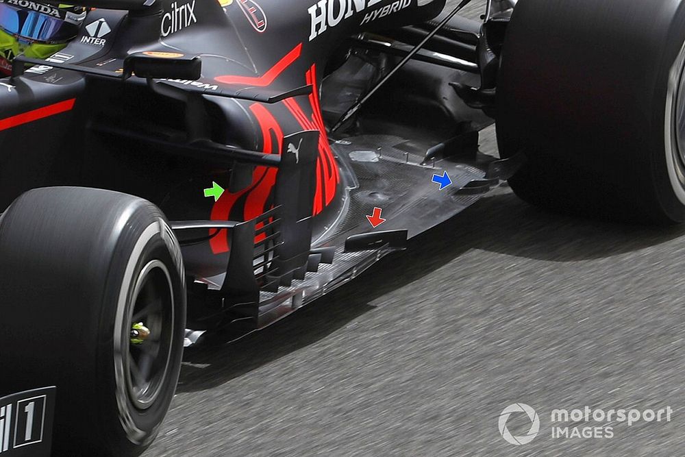 Red Bull RB16B: sul fondo si genera più carico