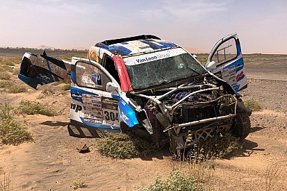 Van Loon uit Morocco Desert Challenge na megacrash