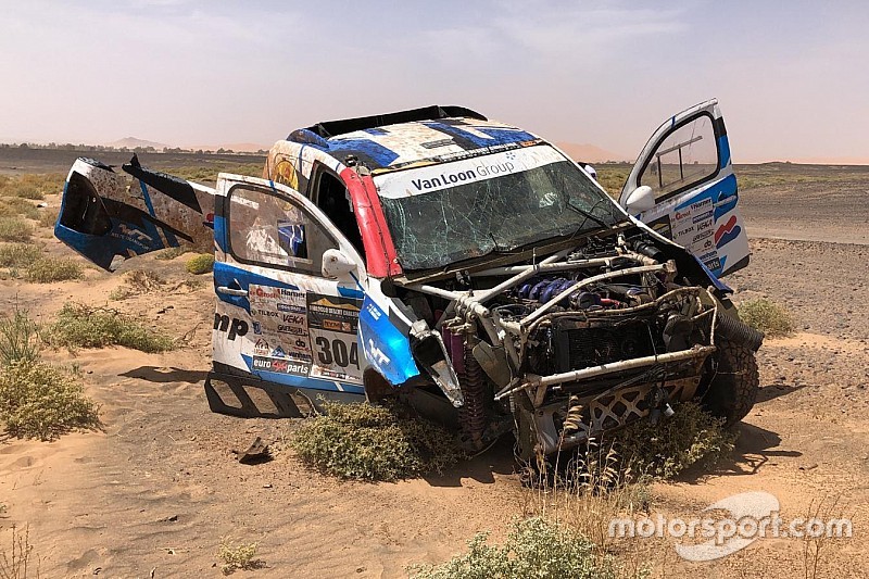 Van Loon uit Morocco Desert Challenge na megacrash