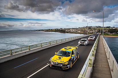 TCR cars complete unique Phillip Island bridge crossing