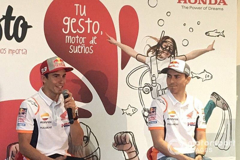 Marc Márquez y  Jorge Lorenzo, Honda HRC, evento previo