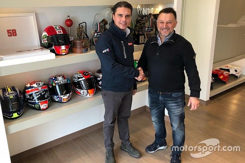 Filippo Redaelli, Amministratore Delegato di Total Italia e Fausto Gresini, Team Manager, Gresini Racing