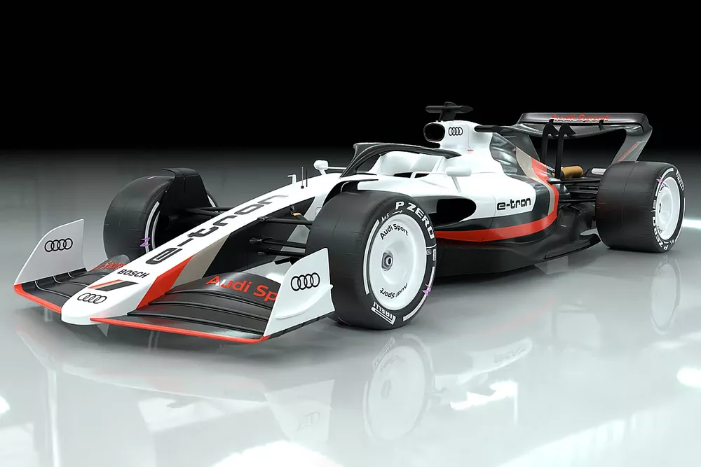 Render del coche de F1 de Audi