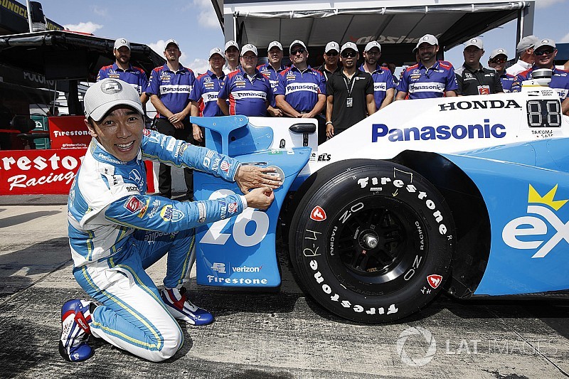 【インディカー】ポコノ予選:佐藤琢磨がポールポジション獲得!