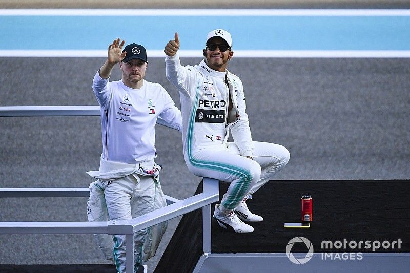 Lewis Hamilton, Mercedes AMG F1, et Valtteri Bottas, Mercedes AMG F1 