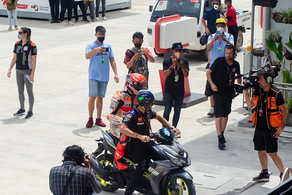 Marc Marquez, Repsol Honda, after crash