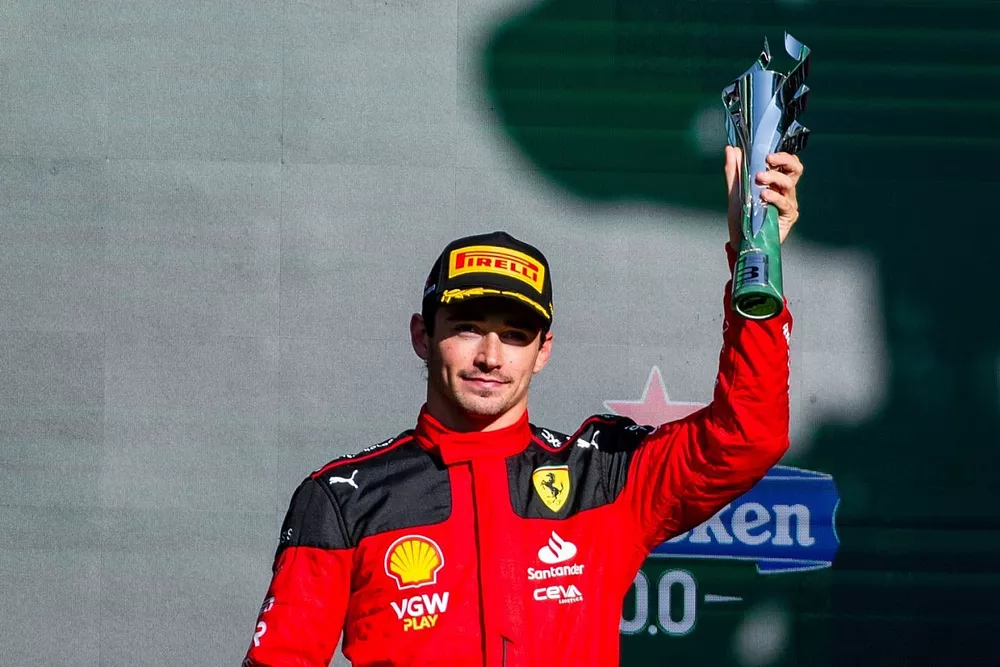 Podio: tercer lugar Charles Leclerc, Scuderia Ferrari