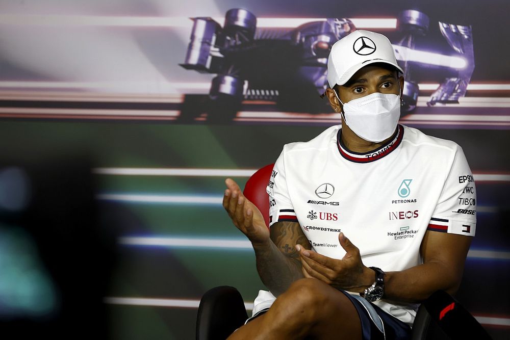 Lewis Hamilton, Mercedes, 2nd position, in the Press Conference