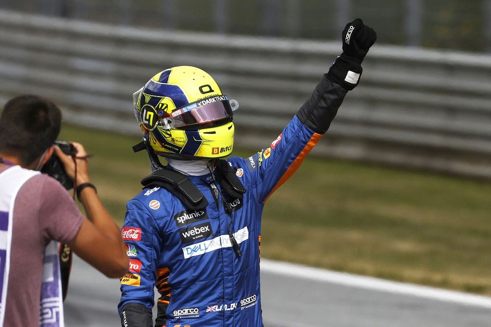 Secondo posto Lando Norris, McLaren MCL35M