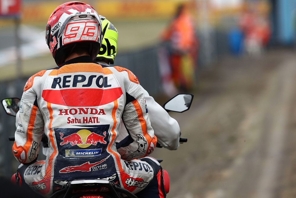 Marc Marquez, Repsol Honda Team after crash,