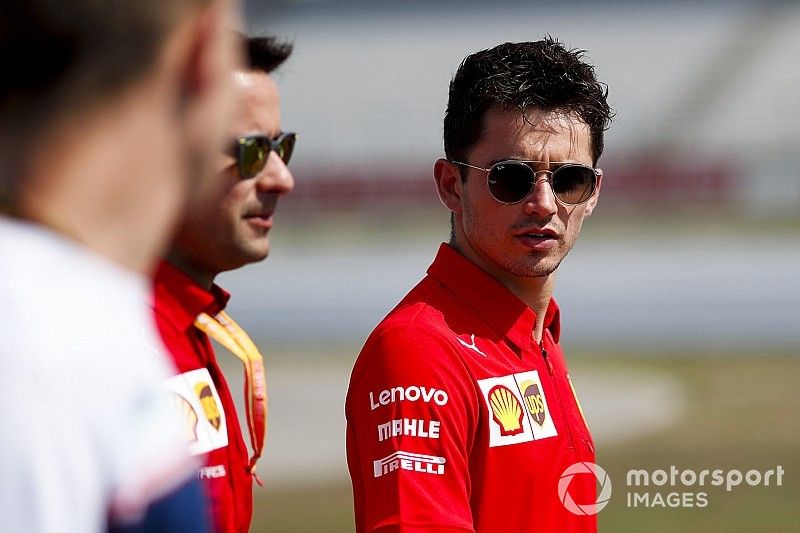 Charles Leclerc, Ferrari walks the track 