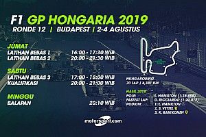 Jadwal lengkap F1 GP Hongaria 2019
