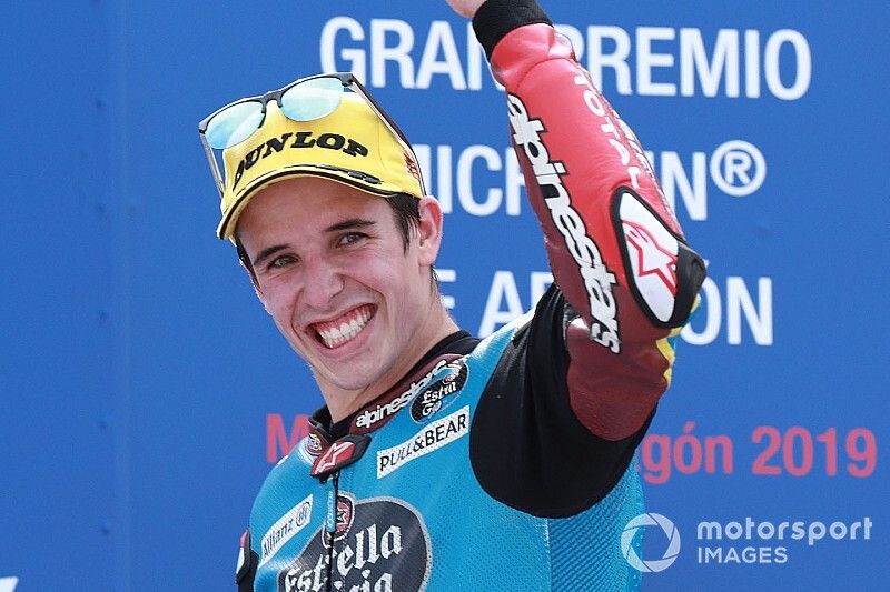 Podio: il terzo classificato Alex Marquez, Marc VDS Racing