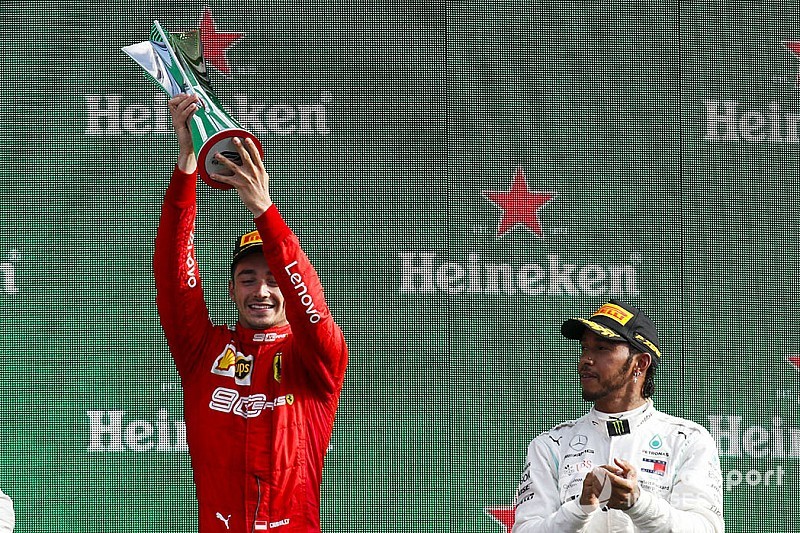 Képekben Leclerc első monzai F1-es győzelme, a Ferrarival