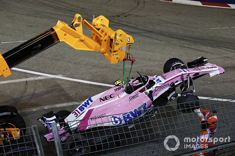 Pérez bate em Ocon e Sirotkin e incendeia GP de Singapura