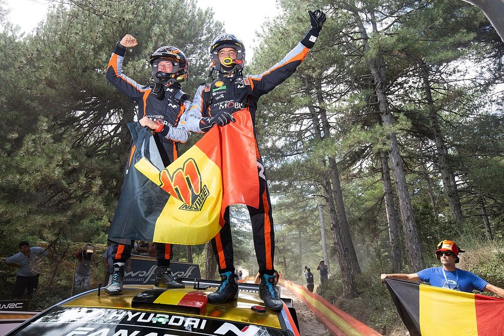 Winners Thierry Neuville, Martijn Wydaeghe, Hyundai World Rally Team Hyundai i20 N Rally1