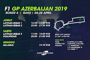 Jadwal lengkap F1 GP Azerbaijan 2019