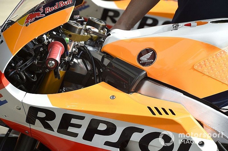 Detalle de la moto de Repsol Honda Team