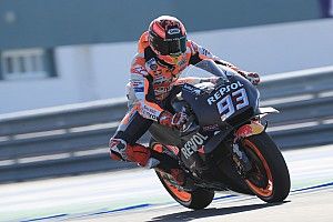 Márquez toma la cabeza en la última mañana de test en Jerez