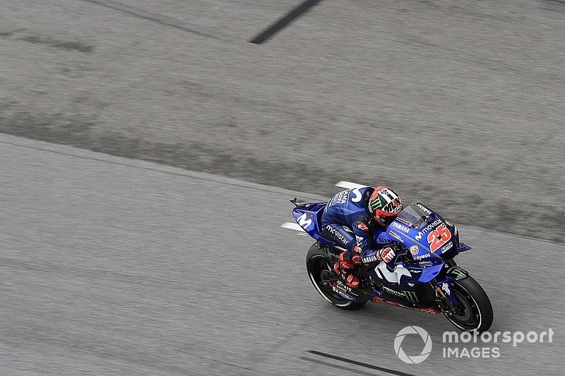 Sepang MotoGP: Vinales heads Rossi in damp warm-up