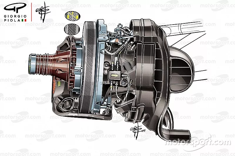 Discos de freno del Ferrari SF71H
