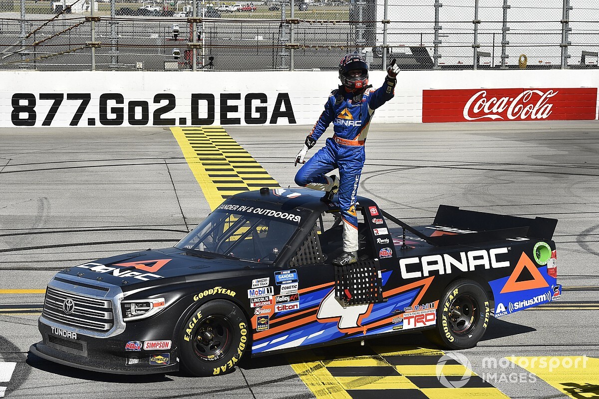 Canadian Raphael Lessard wins wild Truck race at Talladega