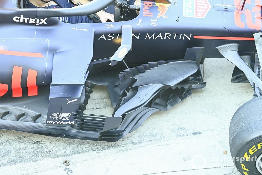 Detalle de los bardgeboard del Red Bull Racing RB16 