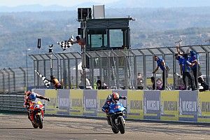 Demoledor triunfo de Alex Rins; gatillazo de Quartararo y liderato para Mir