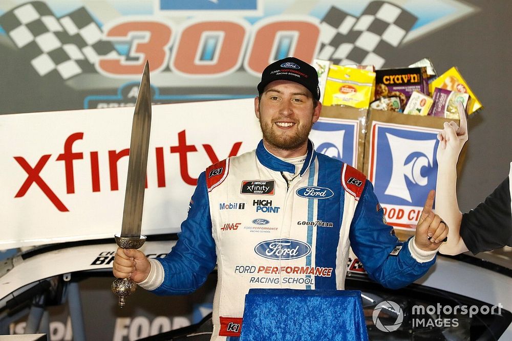 Race winner Chase Briscoe, Stewart-Haas Racing, Ford Mustang