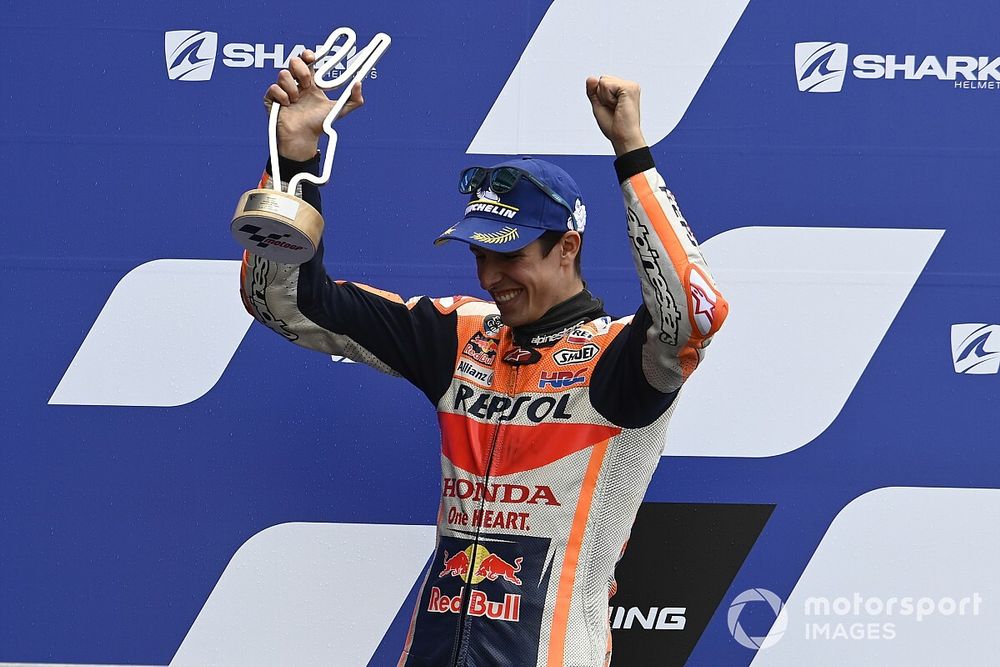 Podio: segundo lugar Alex Márquez, Repsol Honda Team