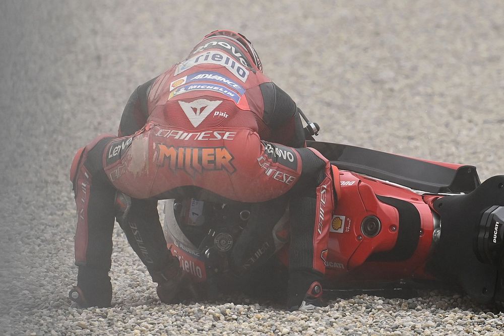 Jack Miller, Ducati Team crash